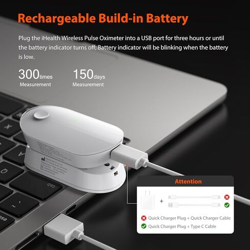 iHealth AIR Rechargeable Fingertip Pulse Oximeter, Blood Oxygen Saturation Monitor with App, SpO2, Pulse Rate, Plethysmograph, and Perfusion Index in Kuwait