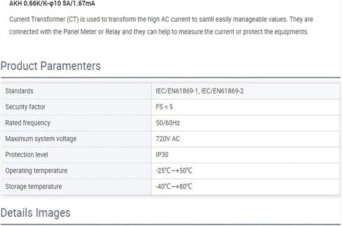 Substation AKH-0.66K/K-24 Current Transformer Split core Class 1/Split core Current Transformer/Split core in Kuwait
