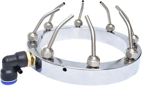 Engraving Machine spray ring Metal Stone Tool Cooling Device for Diameter 80 120 125 130 140 155 160 180 190 Spindle Hose Water Spray Ring(Silver) in Saudi Arabia