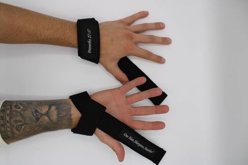 Powerlifting Christian Wrist Straps, Soft Cotton Blend Lifting Straps for Weightlifting, Gym Wrist Support for Deadlifts, Rows, and Pulling Exercises (Pair) in Saudi Arabia