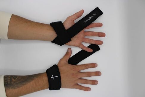 Powerlifting Christian Wrist Straps, Soft Cotton Blend Lifting Straps for Weightlifting, Gym Wrist Support for Deadlifts, Rows, and Pulling Exercises (Pair) in Saudi Arabia