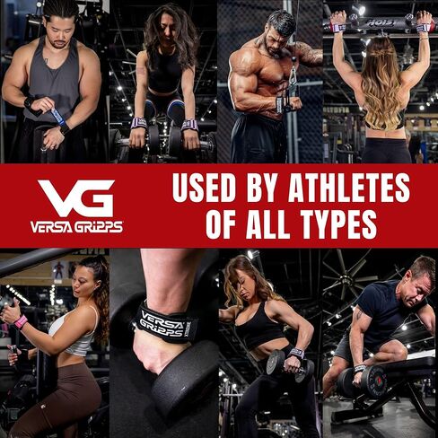 Versa Gripps® Xtreme, Made in the USA, Wrist Straps for Weightlifting Alternative, the Best Training Accessory, Platinum, R/L in Kuwait