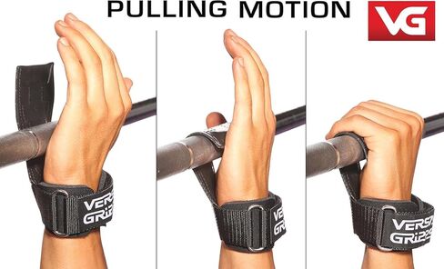 Versa Gripps® Xtreme, Made in the USA, Wrist Straps for Weightlifting Alternative, the Best Training Accessory, Platinum, R/L in Kuwait