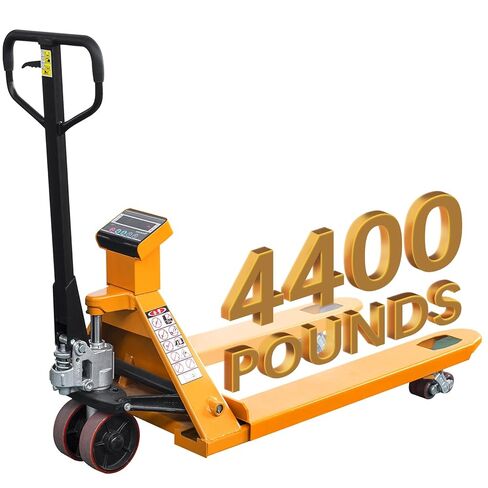 رافعة منصة نقالة بمقياس UNISOAR بسعة 4400 رطل، شوكات مقاس 45 بوصة × 27 بوصة، شاحنة بمنصة يدوية هيدروليكية قابلة للتحويل رطل/كجم، للمستودعات والسوبر ماركت والمركز اللوجستي in Kuwait
