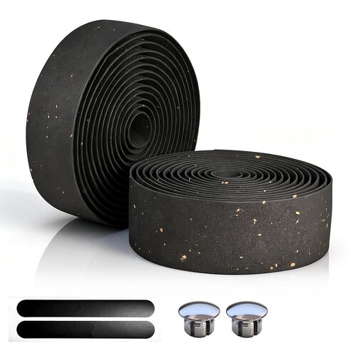 EVA Bike Handlebar Tapes, Black EVA Bicycle Handlebar Tape with High Stain Resistance Surface, Shock Absorbing Bike Grip Tapes for Handle Bar (Set of 2, Black) in Saudi Arabia