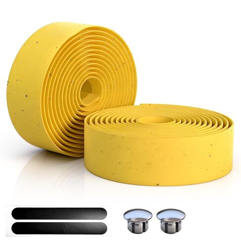 EVA Bike Handlebar Tapes, Black EVA Bicycle Handlebar Tape with High Stain Resistance Surface, Shock Absorbing Bike Grip Tapes for Handle Bar (Set of 2, Black) in Saudi Arabia