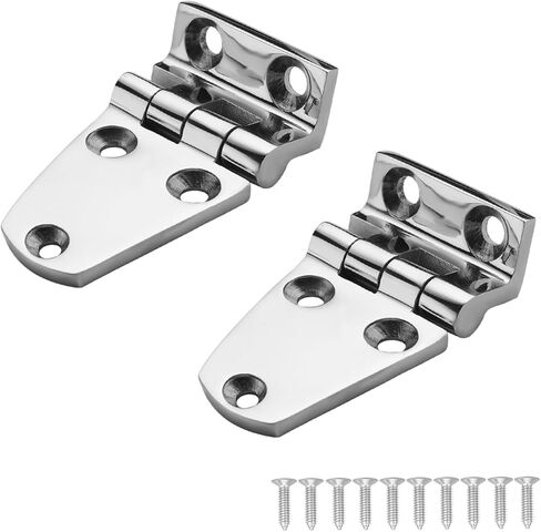 مفصلات فتحة القوارب البحرية شديدة التحمل من الفولاذ المقاوم للصدأ 316، مفصلات جانبية قصيرة، مفصلات باب خزانة متينة مع براغي (عبوة من قطعتين) in Kuwait