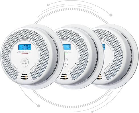 كاشف إنذار أول أكسيد الكربون الدخاني المكون من بطارية لمدة 10 سنوات من X-Sense مع شاشة LCD كبيرة، معتمد لـ UL 217 الإصدار التاسع، نموذج مستقل SC07، حزمة واحدة in Kuwait