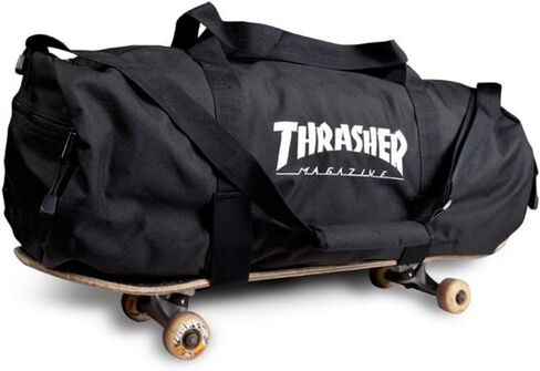 حقيبة دفل مطرزة بشعار Skate Mag من مجلة Thrasher - أسود - 28 بوصة × 10 بوصة × 11 بوصة in Saudi Arabia
