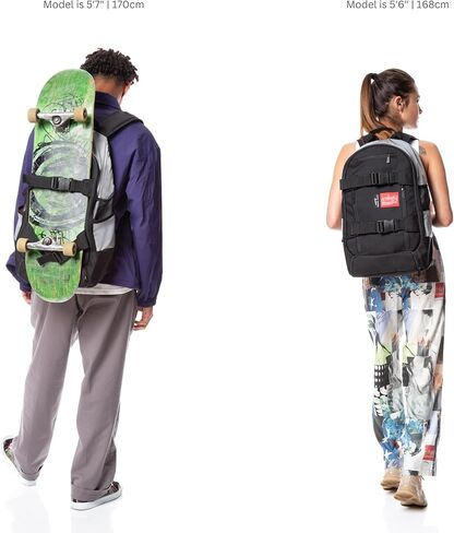 Manhattan Portage x Zoo York Skateboard Backpack Reflective Front Urban Pack with Shoe Compartment & Skateboard Straps in Saudi Arabia