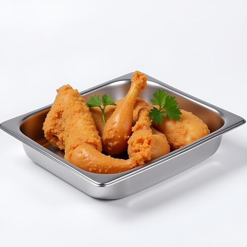 4 عبوات من مقلاة الفندق بنصف الحجم، مقاس 1/2 مقاس 2.5 بوصة مقلاة طاولة بخار من الفولاذ المقاوم للصدأ بعمق، مقلاة بخار قابلة للتكديس، نصف مقالي لأطباق الغضب، صواني الخبز للمنزل، الحفلات، الفندق، البوفيه in Kuwait