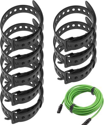 8Pcs Reusable Industrial Straps TPU Rubber Tension Strap 19.8" Adjustable Utility Straps with Buckle for Motor Gear Tightening, Welders, Skis, Garden Hoses Quick Cinch Fastening Lashing Tool in Kuwait