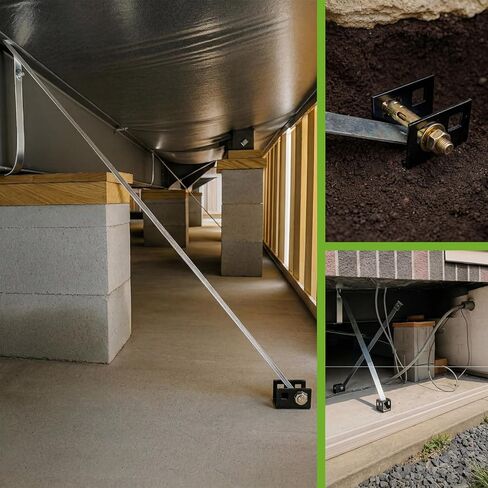 Moxweyeni 4 Pack Frame Tie Down 10' Strap with Hook Heavy Duty Construction Straps for House Framing, Bottom Flange, and Material Securement, Passenger Car, Rv, Truck, Utv, Van in Kuwait