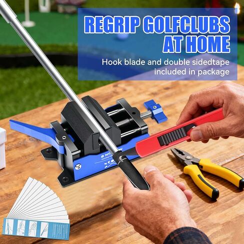 مجموعة أدوات إعادة الإمساك بالجولف مع شريط بديل، وسكين الخطاف (بدون مذيب)، وملزمة نادي الجولف لإعادة الإمساك، ومشبك الملزمة المنزلية سريع الفك، والألومنيوم in Kuwait