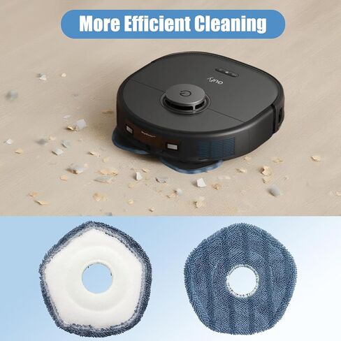 8 قطع X10 Pro Omni Mop Pads Accessories لـ Eufy X10 pro Omni - عبوات قماش تنظيف من الألياف الدقيقة قابلة للغسل، وسادات بديلة قابلة لإعادة الاستخدام للمكنسة الكهربائية X10Pro Omni Robot in Kuwait
