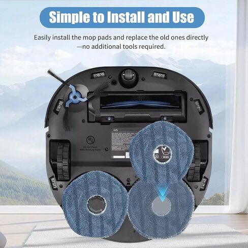 8 قطع X10 Pro Omni Mop Pads Accessories لـ Eufy X10 pro Omni - عبوات قماش تنظيف من الألياف الدقيقة قابلة للغسل، وسادات بديلة قابلة لإعادة الاستخدام للمكنسة الكهربائية X10Pro Omni Robot in Kuwait