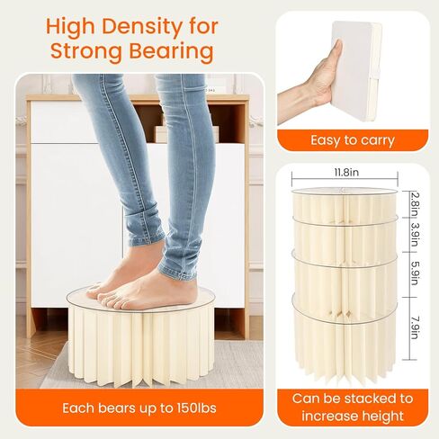 Homode Buffet Risers, 4PCS Food Risers for Buffet Table, Acrylic Risers Display Stands with Foldable Bases, Clear Dessert & Cake Stands, Tall Cylinder Stands for Party, Wedding, Event Decor in Kuwait