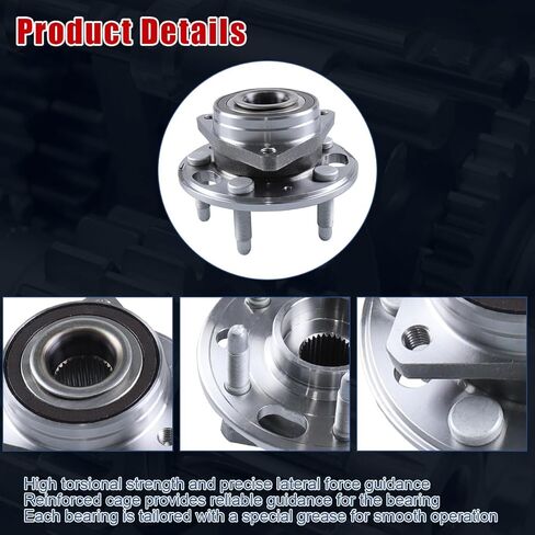 2Pcs Front Wheel Bearing Hub Assembly 513288 Compatible with Buick Regal 2011-2017 & for Cadillac XTS 2013-2017 & for Chevrolet Equinox 2010-2017 & for GMC Terrain 2010-2017 Wheel Hub with 5 Lug ABS in Saudi Arabia