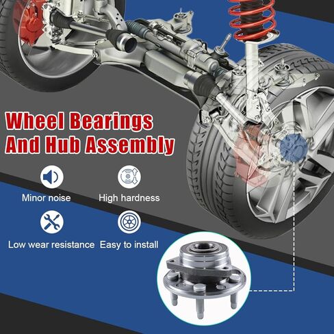 2Pcs Front Wheel Bearing Hub Assembly 513288 Compatible with Buick Regal 2011-2017 & for Cadillac XTS 2013-2017 & for Chevrolet Equinox 2010-2017 & for GMC Terrain 2010-2017 Wheel Hub with 5 Lug ABS in Saudi Arabia