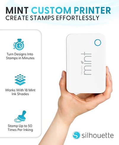 Silhouette America, Silhouette Mint Custom Printer (White) 4x4 in Kuwait