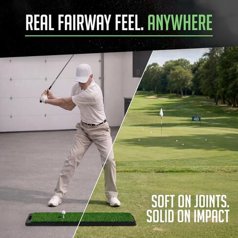 بساط جولف بالاديوم - بساط ضرب جولف عالي التحمل مقاس 2 × 1 بوصة - عشب صناعي مرجح - لممارسة التقطيع الداخلي والخارجي in Kuwait