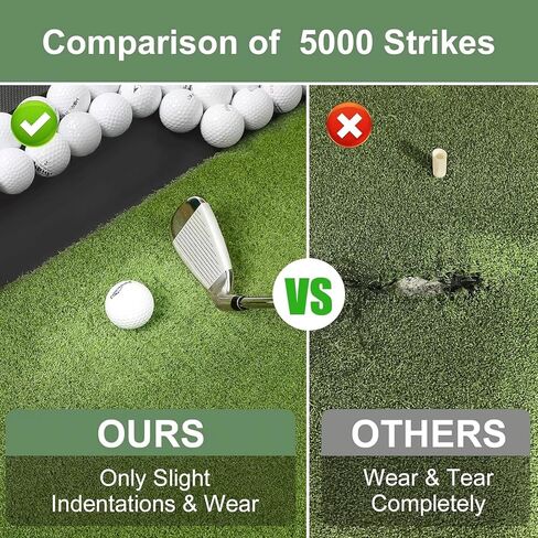 Integrated Golf Mat with Ball Tray, 5x4ft Practice Mat Set, Thickening Golf Mats Practice Outdoor & Indoor, Artificial Turf Matt Includ Balls,Tees, Club in Kuwait