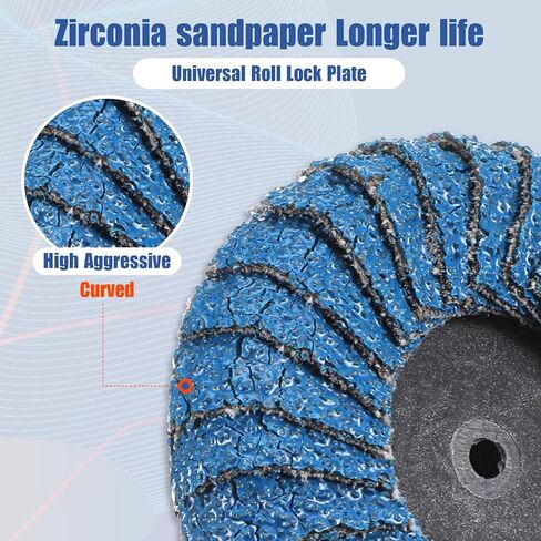 14 قطعة من أقراص القلاب مقاس 2 بوصة لمطحنة القوالب مع حامل 1/4 بوصة، وأقراص الاستبدال السريع ذات القفل الدوار، وقرص رفرف منحني مختلط 40/60/80/120 حبيبة لشريط سطح مطحنة القالب، وطحن طلاء لدغ طلاء الصدأ in Kuwait