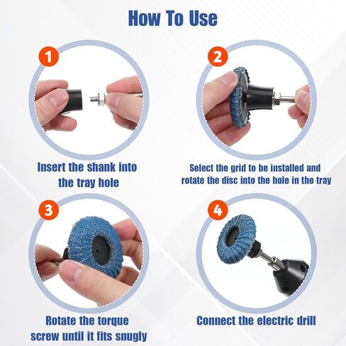14 قطعة من أقراص القلاب مقاس 2 بوصة لمطحنة القوالب مع حامل 1/4 بوصة، وأقراص الاستبدال السريع ذات القفل الدوار، وقرص رفرف منحني مختلط 40/60/80/120 حبيبة لشريط سطح مطحنة القالب، وطحن طلاء لدغ طلاء الصدأ in Kuwait