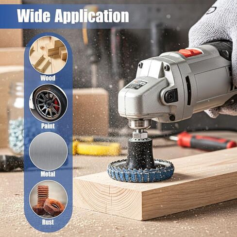 14 قطعة من أقراص القلاب مقاس 2 بوصة لمطحنة القوالب مع حامل 1/4 بوصة، وأقراص الاستبدال السريع ذات القفل الدوار، وقرص رفرف منحني مختلط 40/60/80/120 حبيبة لشريط سطح مطحنة القالب، وطحن طلاء لدغ طلاء الصدأ in Kuwait