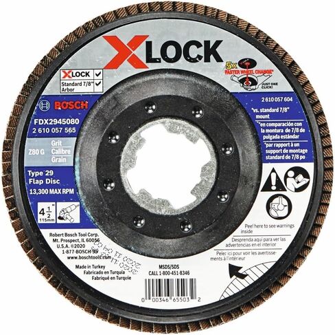 BOSCH FDX2945080-10 4-1/2 بوصة. قرص X-Lock Arbor Type 29 80 Grit Flap Disc in Saudi Arabia