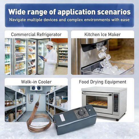 W1609-101 ترموستات التبريد التجاري، 8 درجات فهرنهايت عند إيقاف التشغيل التفاضلي، قرص F/C مزدوج، شعري نحاسي 5 أقدام، نطاق درجة الحرارة -30 درجة فهرنهايت إلى 90 درجة فهرنهايت، غلاف فولاذي مقاوم للغبار in Kuwait