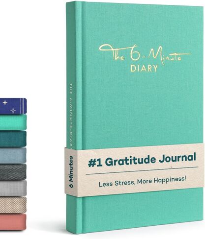 The 6-Minute Diary | 6 Minutes a Day for More Mindfulness, Happiness and Productivity | A Simple and Effective Gratitude Journal and Undated Daily Planner (SkyBlue) in Kuwait