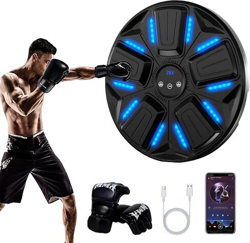 آلة ملاكمة الموسيقى من أنهاو للبالغين والأطفال، ألعاب للمراهقين، معدات تدريب الملاكمة الموسيقية الذكية، آلة اللكم الموسيقية، تتحرك مع الموسيقى، هدية رائعة لشخص مفعم بالحيوية in Kuwait