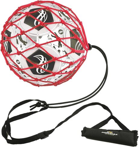 PodiuMax Handle Solo Soccer Kick Trainer with New Ball Locked Net Design, Soccer Ball Bungee Elastic Training Juggling Net (Fits Ball Size 3, 4, 5) in Saudi Arabia