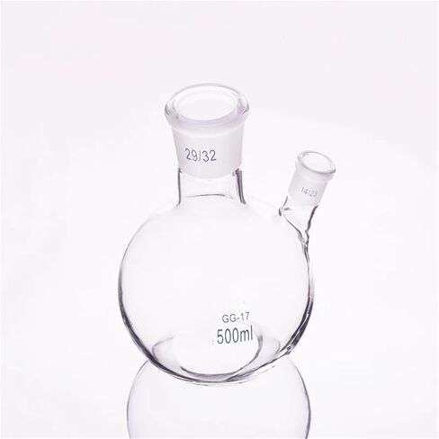 Two Neck Flat Bottom Flask, Slant Shape, Standard Two Neck Grinding Mouth 250ml 500ml 1000ml 2000ml, Center 29/32, Side 14/23(20000mL) in Kuwait
