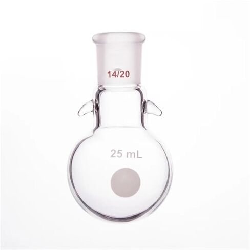 Round Bottom Flask with Hook, with Hooks, Borosilicate Glass, F33(5mL-F331405) in Kuwait