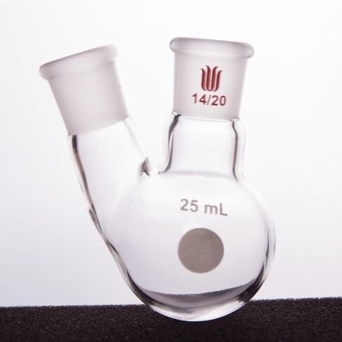 Bottle of Two Slanted Thick Walled Mouths, Oblique Shape Two Mouth Flask, 10 ml, 25 ml, 50 ml, MATRAGUL, TWO NECKS, ANGLE, F41(50mL-F414450) in Kuwait