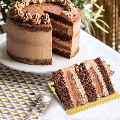 MNKNENG 200 قطعة من ألواح الكيك الصغيرة المربعة ذات قاعدة الكيك الذهبية المربعة، مقاس 3.5 بوصة، لوح الكعك الذهبي لعرض حلوى الموس والكب كيك in Kuwait