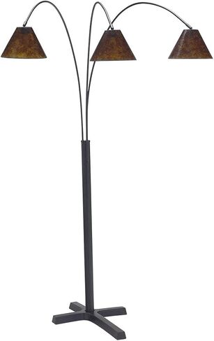 تصميم التوقيع بواسطة Ashley Sheriel Industrial Metal Arc Lamp مع رقبة قابلة للتعديل ، أسود in Kuwait