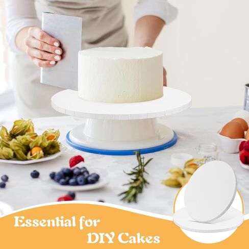 16 Inch Cake Boards, 3 pcs Cake Drums 1/2" Thick, White Cakes Corrugated Cardboard Rounds Base for Heavy or Multi Layer Cakes, Dessert, Crafts Display in Kuwait