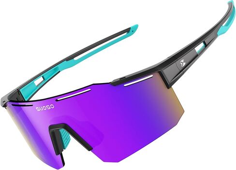 suoso Cycling Polarized Sunglasses for Men: UV400 Protection Glasses Running Baseball Softball Sports Goggles for Youth Women in Kuwait