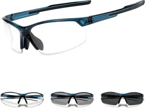 Suertree Photochromic Cycling Glasses Men Women Clear Sports Sunglasses Mountain Bike Riding MTB Bicycle Running Golf in Kuwait