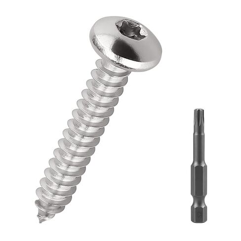 #10 x 1 Torx Pan Head Sheet Metal Screws, 304 Stainless Steel 18-8 Self Tapping Screws for Metal & Wood & Plastic, 50-Pack with Torx Bit in Saudi Arabia