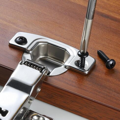 #4 x 3/8" Pan Head Wood Screws, 500PCS Pan Head Self Tapping Sheet Metal Screws, Black Oxide Stainless Steel 304 (18-8), Phillips Drive in Kuwait