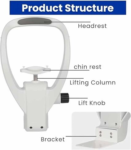 ERICAT Adjustable Lifting Forehead Bracket Equipment, Chin Rest Forehead Support Optometry Accessories with Adjustment Knob, Automatically Lifting Adjustment and Curved, for Eyeglass Stores in Saudi Arabia