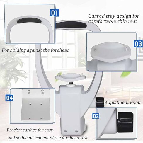 ERICAT Adjustable Lifting Forehead Bracket Equipment, Chin Rest Forehead Support Optometry Accessories with Adjustment Knob, Automatically Lifting Adjustment and Curved, for Eyeglass Stores in Saudi Arabia