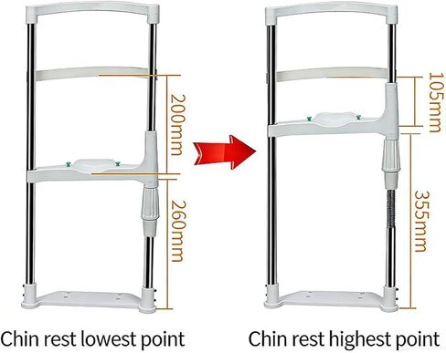 Optical Instrument Chin Rest, Vision Training Forehead Bracket with Adjustable Lifting Chin Bracket and 0-95Mm Distance Liftable, Rust-Proof and Durable for Vision Training Optical Shops in Kuwait