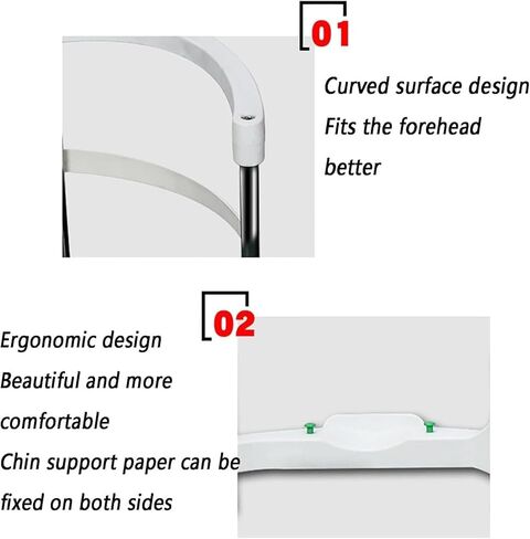 H-Type Optometry Chin Rest, Adjustable Vision Training Chin Support with Knob Control, 260-360mm Distance & 100mm Height Lift for Optical Instruments in Kuwait