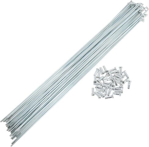 36 مجموعة 14G المتحدث دراجة 285mm المتحدث عجلة الدراجة المجلفن الصلب الكربوني فضي اللون in Saudi Arabia