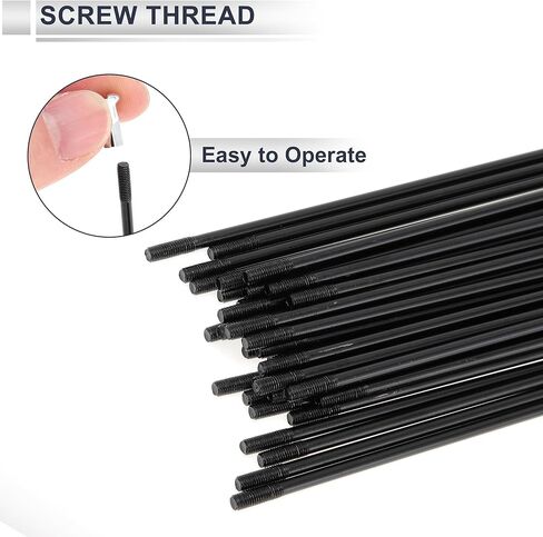 1 Set Universal Bicycle Spokes 12G 159mm Length Bike Wheel Spokes Nipple Black Carbon Steel in Saudi Arabia